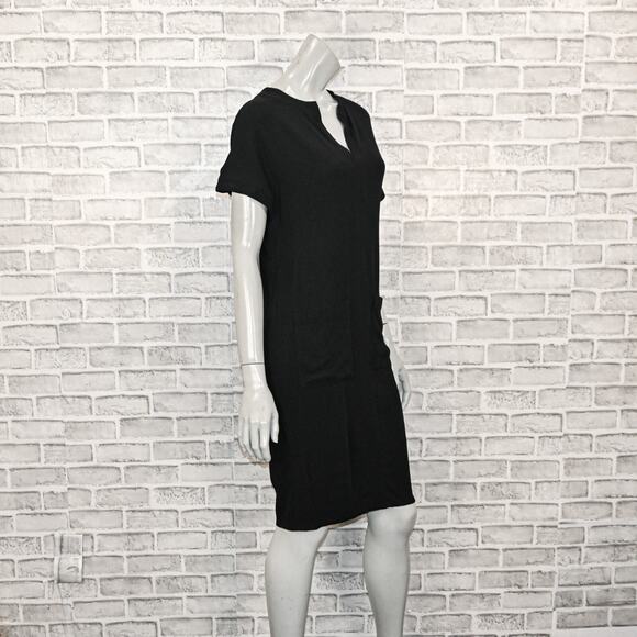 APIECE APART V-neck cap sleeve Dress Black wool blend size 2 - Picture 4 of 12